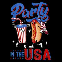 4th Of July Food Party In The USA Funny Hot Dog Lover Shirt Doggie Tank