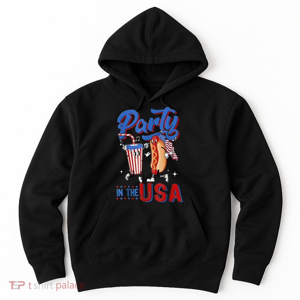 4th Of July Food Party In The USA Funny Hot Dog Lover Shirt Hoodie