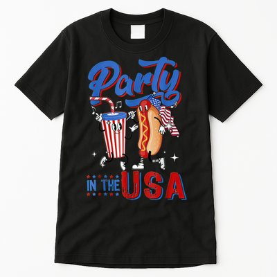 4th Of July Food Party In The USA Funny Hot Dog Lover Shirt Tall T-Shirt