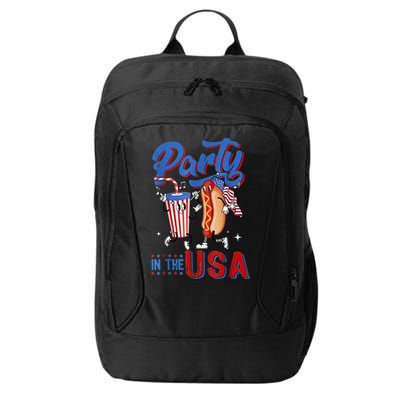 4th Of July Food Party In The USA Funny Hot Dog Lover Shirt City Backpack