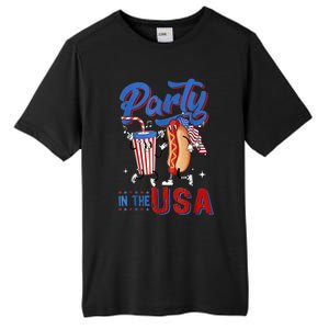 4th Of July Food Party In The USA Funny Hot Dog Lover Shirt Tall Fusion ChromaSoft Performance T-Shirt