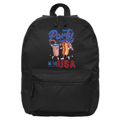 4th Of July Food Party In The USA Funny Hot Dog Lover Shirt 16 in Basic Backpack