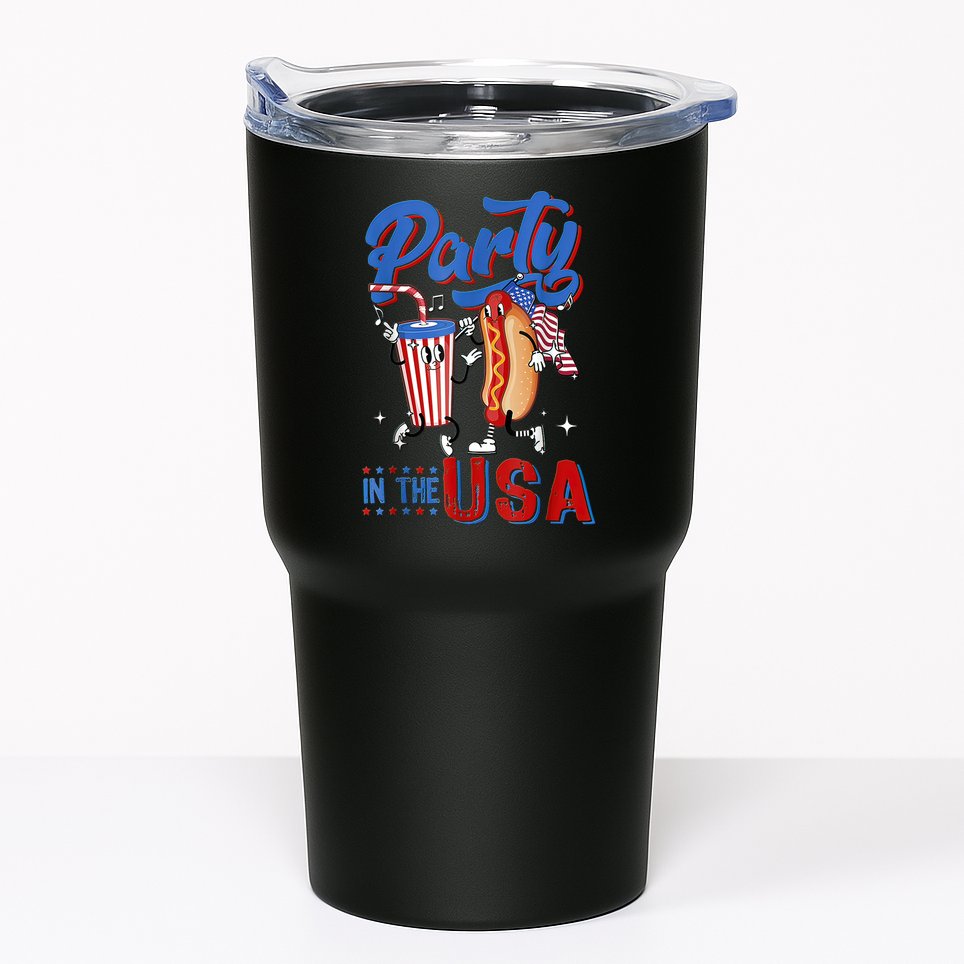 4th Of July Food Party In The USA Funny Hot Dog Lover Shirt Tumbler