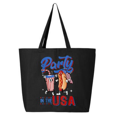 4th Of July Food Party In The USA Funny Hot Dog Lover Shirt 25L Jumbo Tote