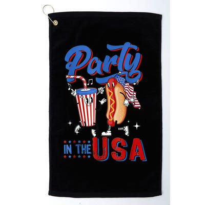 4th Of July Food Party In The USA Funny Hot Dog Lover Shirt Golf Towel