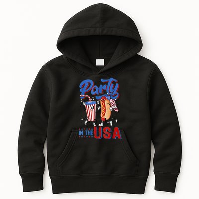 4th Of July Food Party In The USA Funny Hot Dog Lover Shirt Kids Hoodie