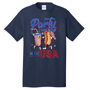 4th Of July Food Party In The USA Funny Hot Dog Lover Shirt Tall T-Shirt