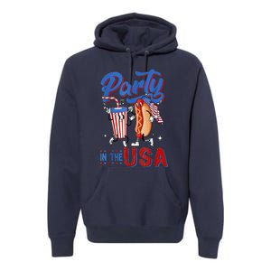 4th Of July Food Party In The USA Funny Hot Dog Lover Shirt Premium Hoodie