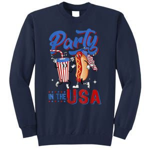 4th Of July Food Party In The USA Funny Hot Dog Lover Shirt Tall Sweatshirt