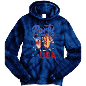 4th Of July Food Party In The USA Funny Hot Dog Lover Shirt Tie Dye Hoodie