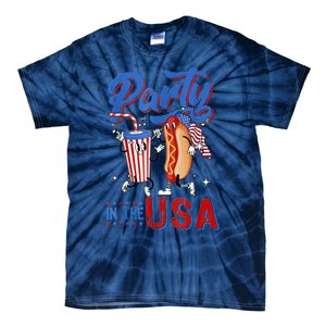 4th Of July Food Party In The USA Funny Hot Dog Lover Shirt Tie-Dye T-Shirt