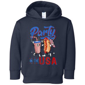 4th Of July Food Party In The USA Funny Hot Dog Lover Shirt Toddler Hoodie