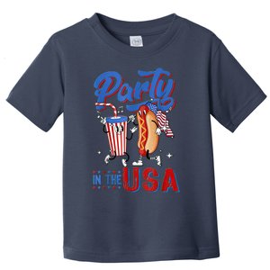 4th Of July Food Party In The USA Funny Hot Dog Lover Shirt Toddler T-Shirt