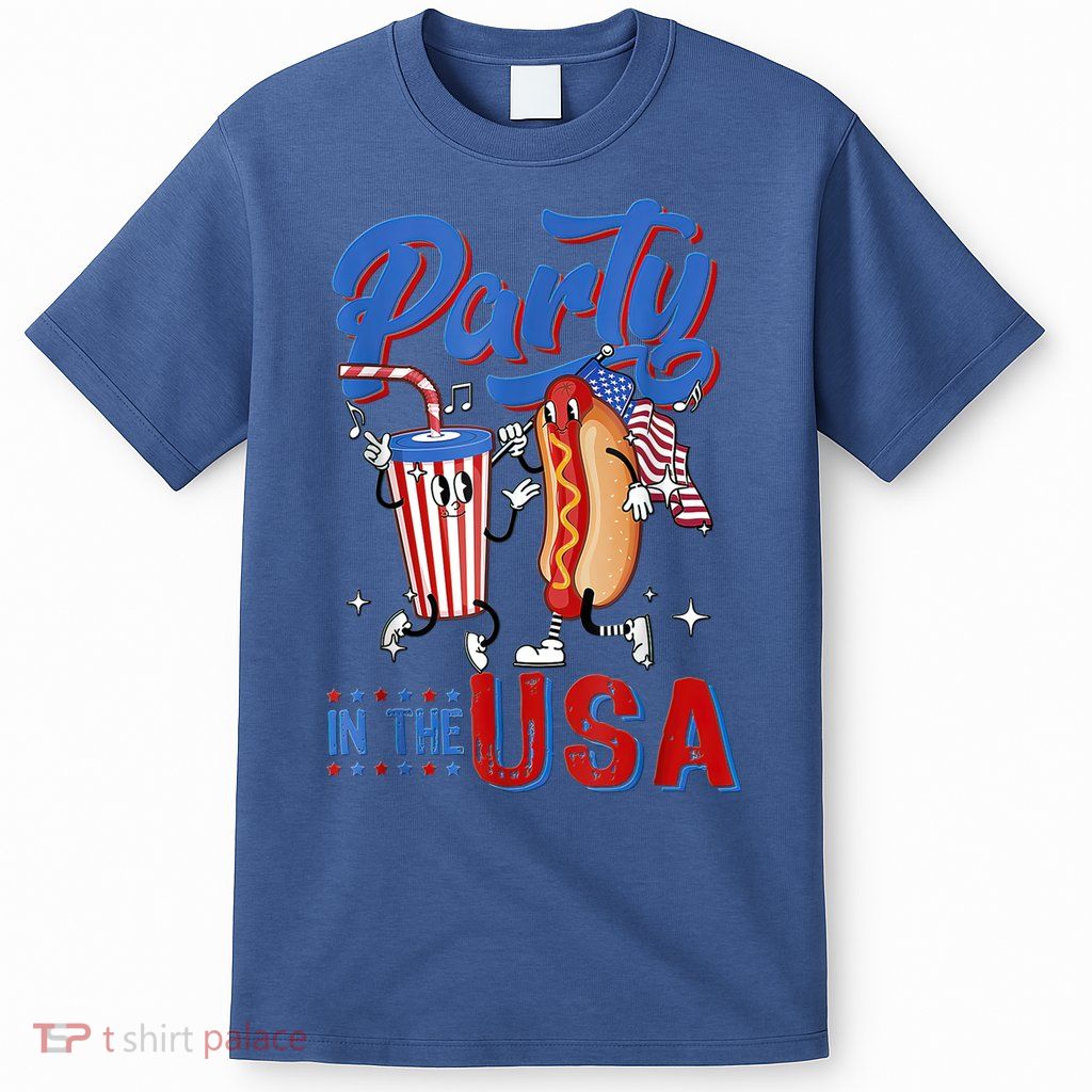 4th Of July Food Party In The USA Funny Hot Dog Lover Shirt T-Shirt