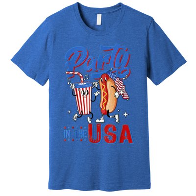 4th Of July Food Party In The USA Funny Hot Dog Lover Shirt Premium T-Shirt