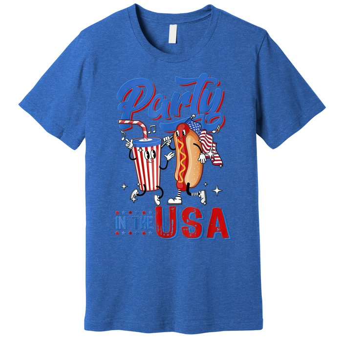 4th Of July Food Party In The USA Funny Hot Dog Lover Shirt Premium T-Shirt