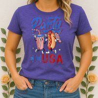 4th Of July Food Party In The USA Funny Hot Dog Lover Shirt Womens T-Shirt