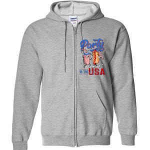 4th Of July Food Party In The USA Funny Hot Dog Lover Shirt Full Zip Hoodie