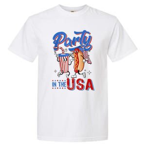 4th Of July Food Party In The USA Funny Hot Dog Lover Shirt Garment-Dyed Heavyweight T-Shirt