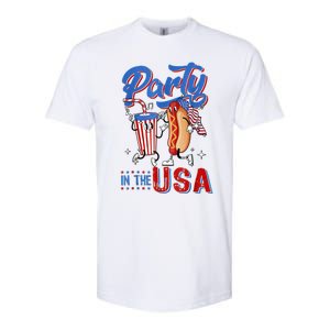 4th Of July Food Party In The USA Funny Hot Dog Lover Shirt Softstyle CVC T-Shirt