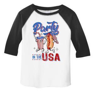 4th Of July Food Party In The USA Funny Hot Dog Lover Shirt Toddler Fine Jersey T-Shirt