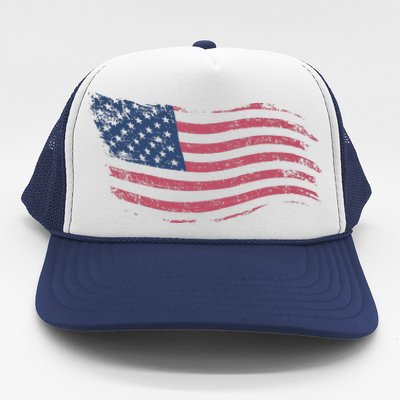 4th Of July Vintage USA Flag Trucker Hat