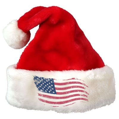 4th Of July Vintage USA Flag Premium Christmas Santa Hat