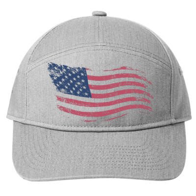 4th Of July Vintage USA Flag 7-Panel Snapback Hat