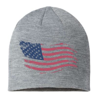 4th Of July Vintage USA Flag Sustainable Beanie