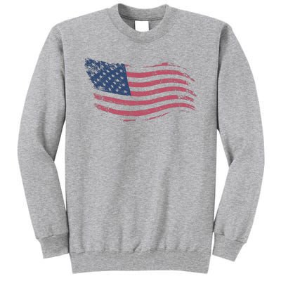 4th Of July Vintage USA Flag Tall Sweatshirt