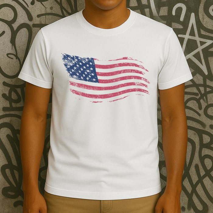 4th Of July Vintage USA Flag T-Shirt