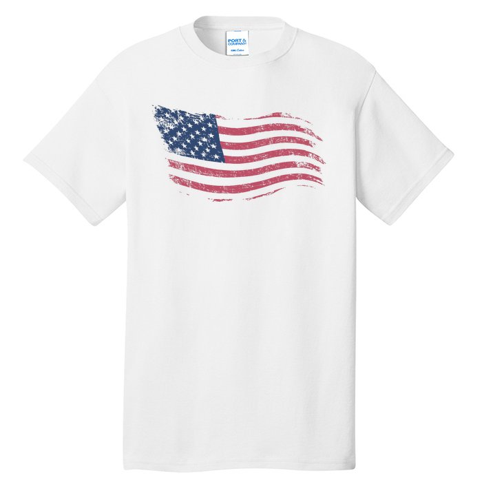 4th Of July Vintage USA Flag Tall T-Shirt