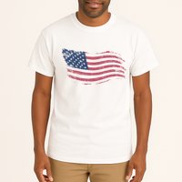 4th Of July Vintage USA Flag Tall T-Shirt