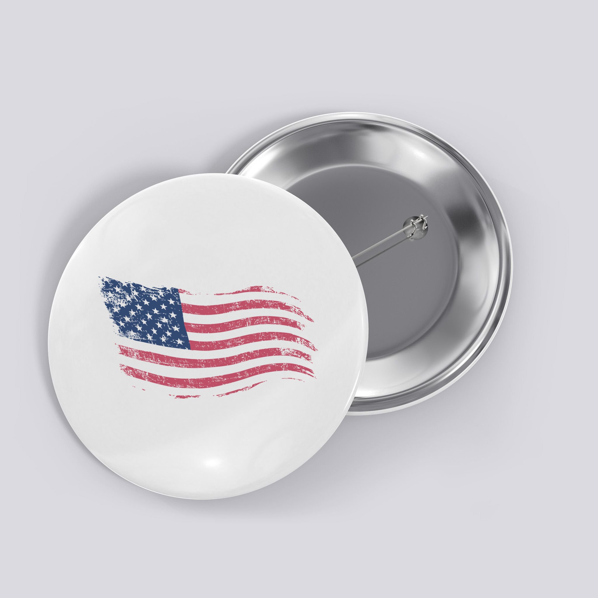 4th Of July Vintage USA Flag Button