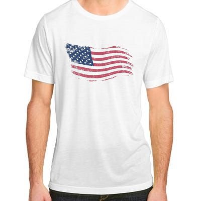 4th Of July Vintage USA Flag Adult ChromaSoft Performance T-Shirt