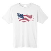 4th Of July Vintage USA Flag Tall Fusion ChromaSoft Performance T-Shirt