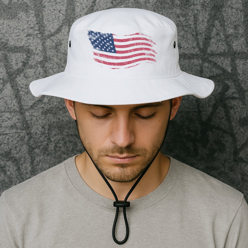 4th Of July Vintage USA Flag Bucket Hat