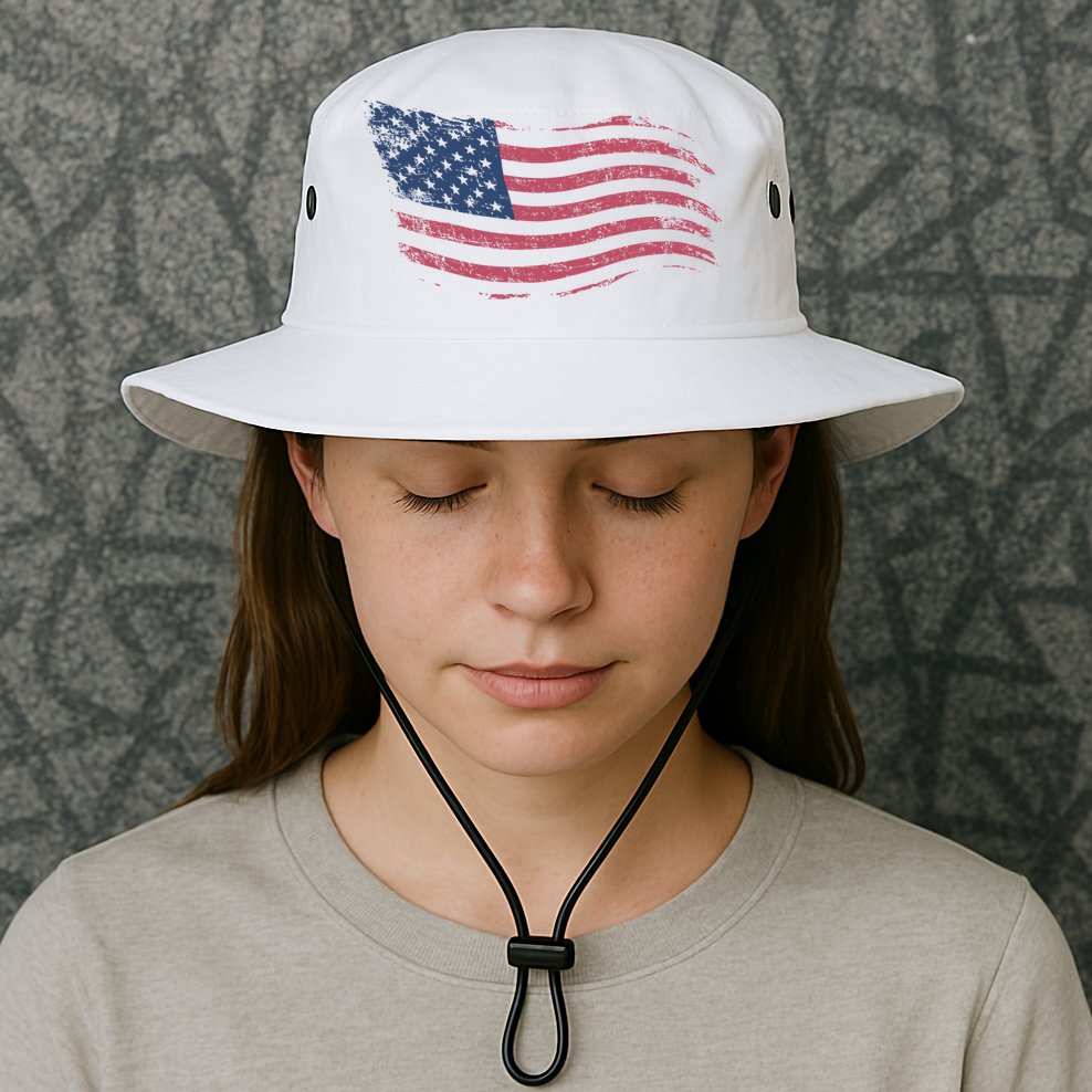 4th Of July Vintage USA Flag Bucket Hat