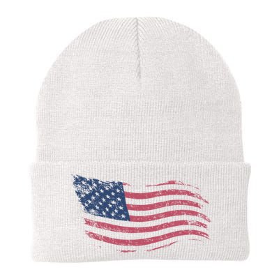 4th Of July Vintage USA Flag Knit Cap Winter Beanie