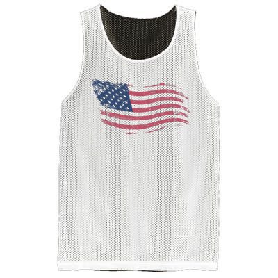 4th Of July Vintage USA Flag Mesh Reversible Basketball Jersey Tank