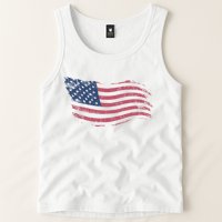 4th Of July Vintage USA Flag Tank Top