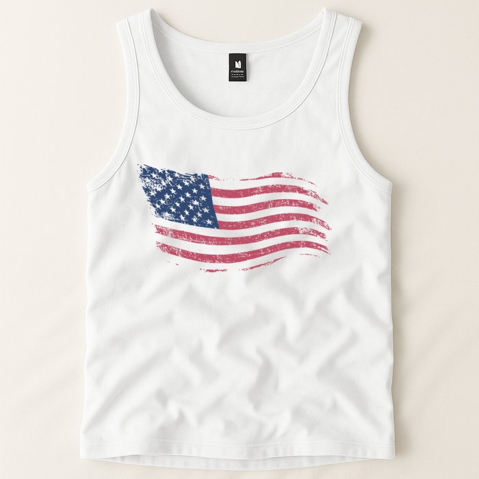 4th Of July Vintage USA Flag Tank Top