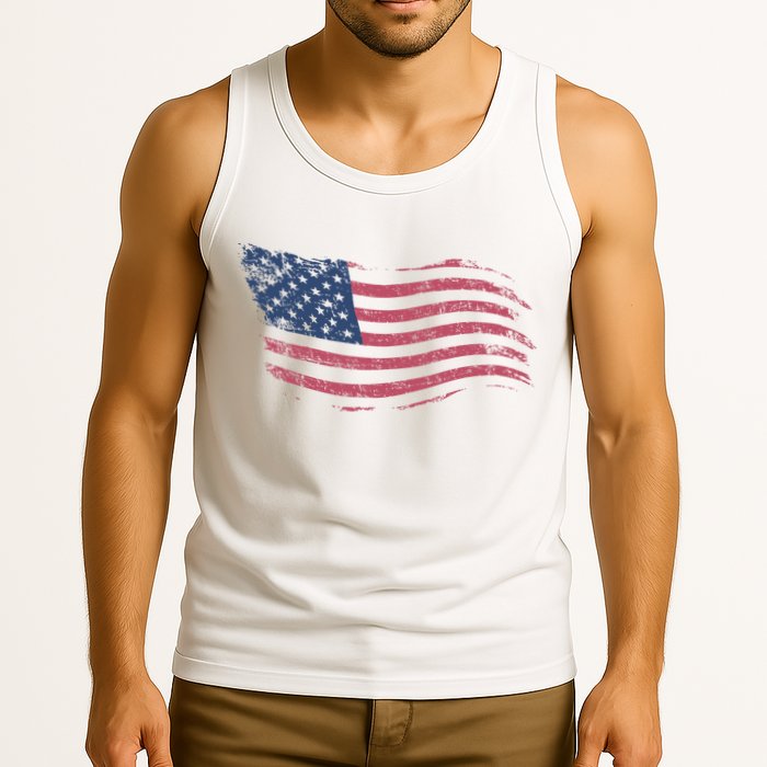 4th Of July Vintage USA Flag Tank Top