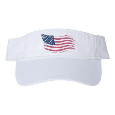 4th Of July Vintage USA Flag Valucap Bio-Washed Visor