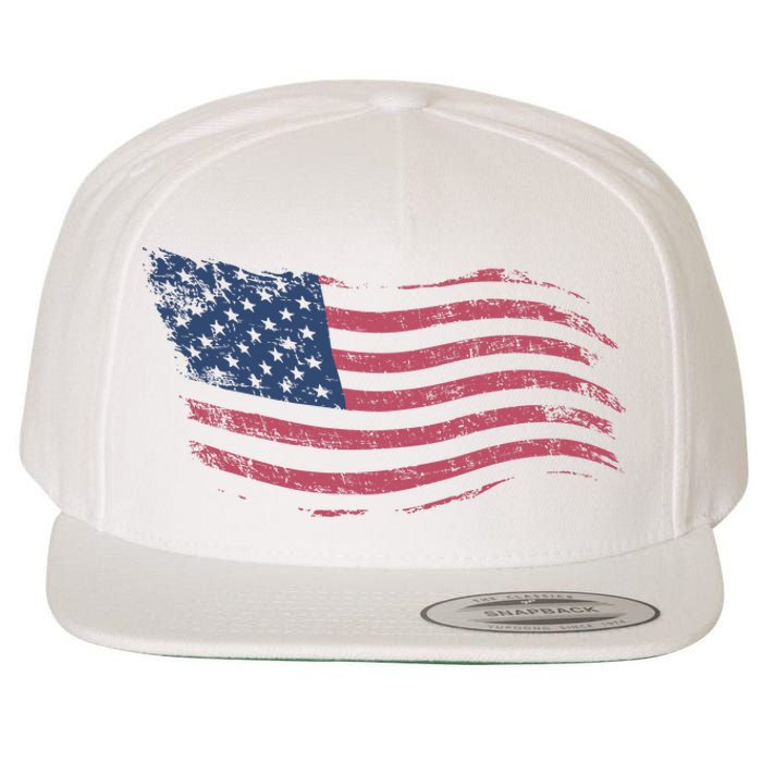 4th Of July Vintage USA Flag Wool Snapback Cap