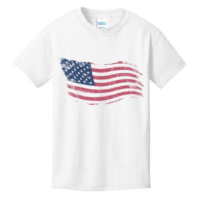 4th Of July Vintage USA Flag Kids T-Shirt