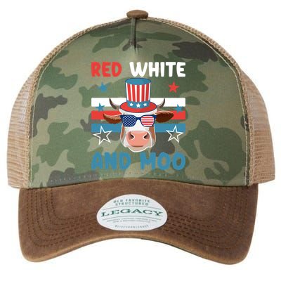 4th Of July Design Moorica Highland Cow Usa Patriotic Cow Gift Legacy Tie Dye Trucker Hat