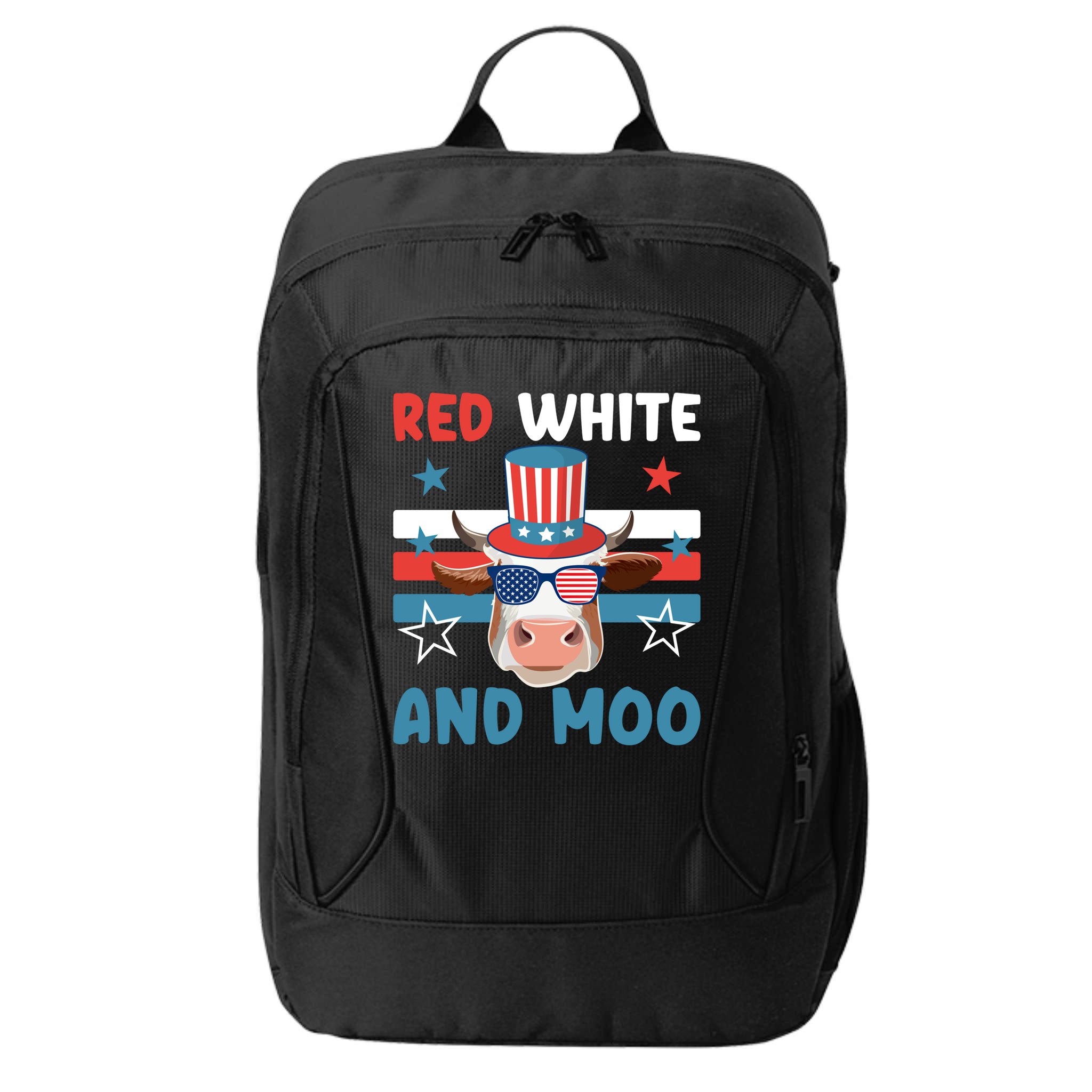 4th Of July Design Moorica Highland Cow Usa Patriotic Cow Gift City Backpack