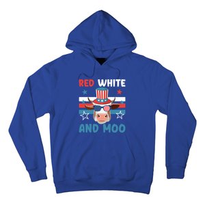 4th Of July Design Moorica Highland Cow Usa Patriotic Cow Gift Hoodie