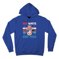 4th Of July Design Moorica Highland Cow Usa Patriotic Cow Gift Hoodie